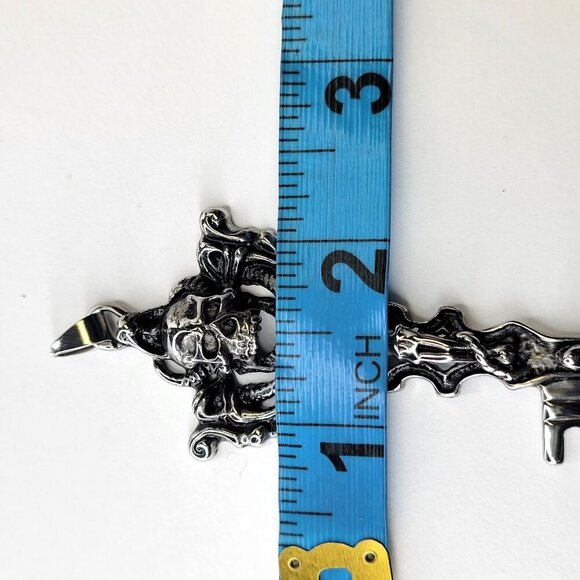 Skull Key Pendant Stainless Steel - Picture 6 of 9